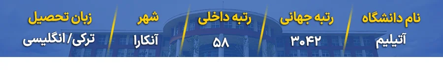 رتبه دانشگاه آتیلیم آنکارا در ترکیه و جهان