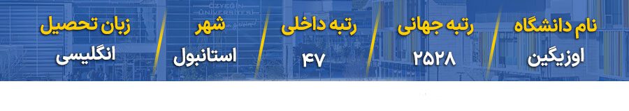 رنکینگ دانشگاه اوزیگین